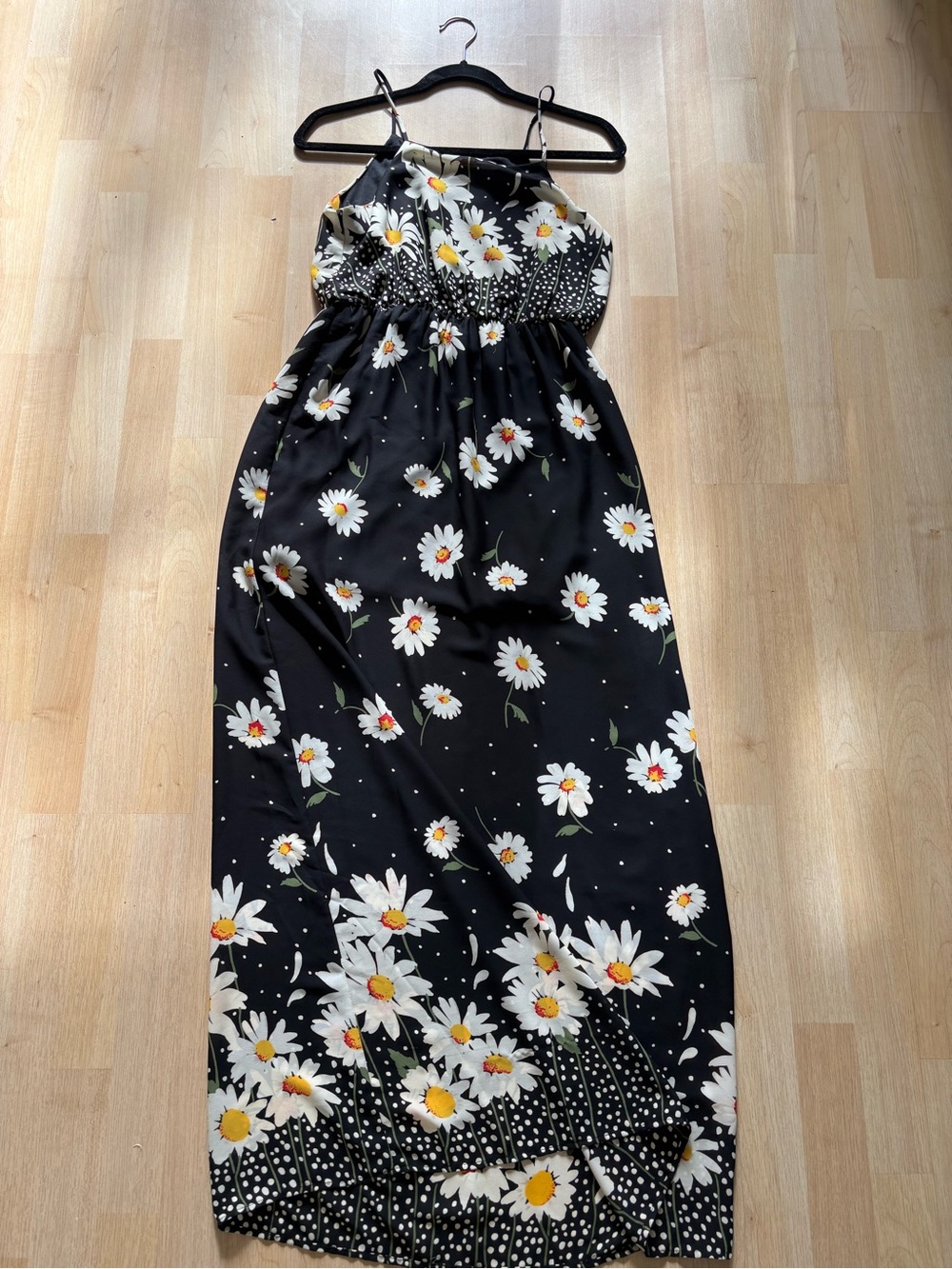 Le Lis Black Floral Daisy Maxi Dress Women S
